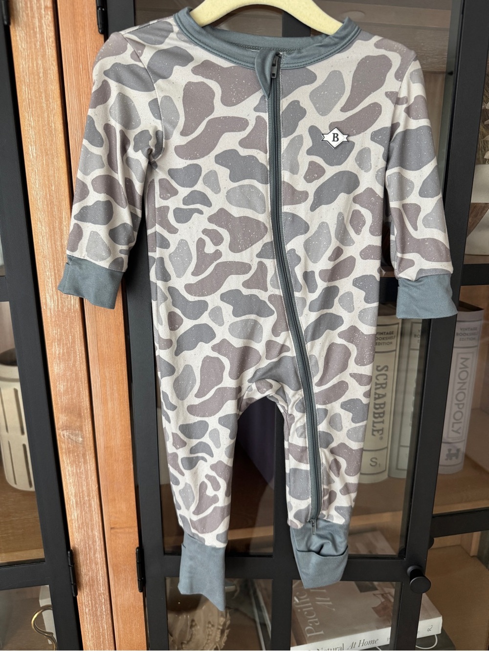 Burlebo Baby Zip Up footies Classic Deer Camo zippy boy sleeper